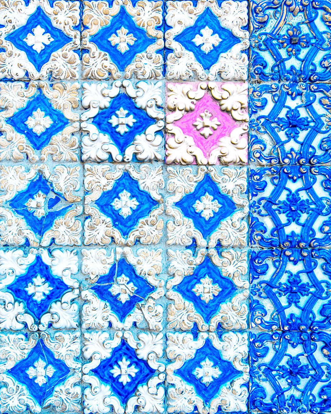 Pink and Blue Tiles